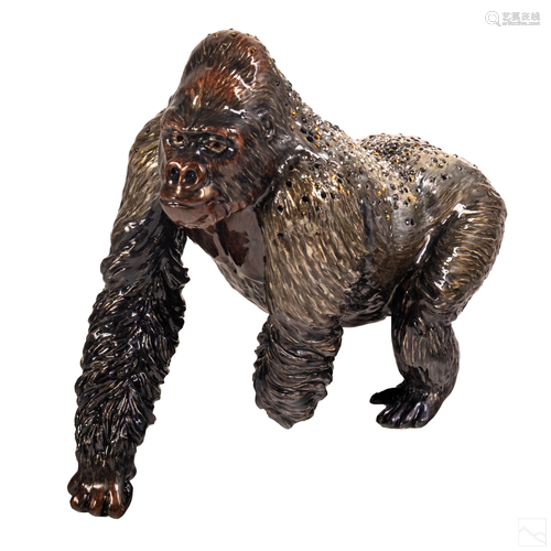 Jay Strongwater Kong Silverback Gorilla Figurine