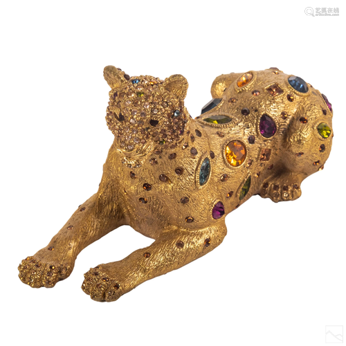 Jay Strongwater Shamar Leopard Wildlife Figurine