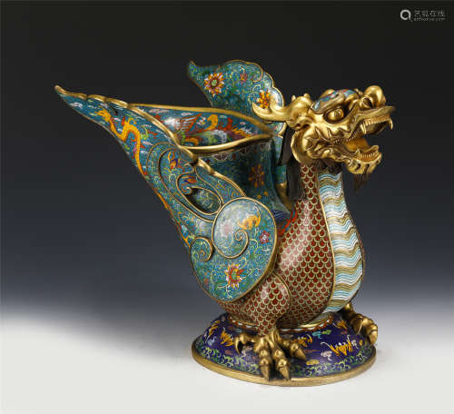 A CHINESE CLOISONNE DECORATION