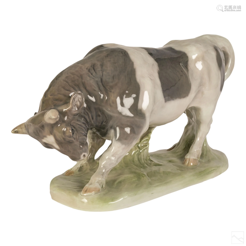 Royal Copenhagen Knud Kyhn Porcelain Bull Figurine