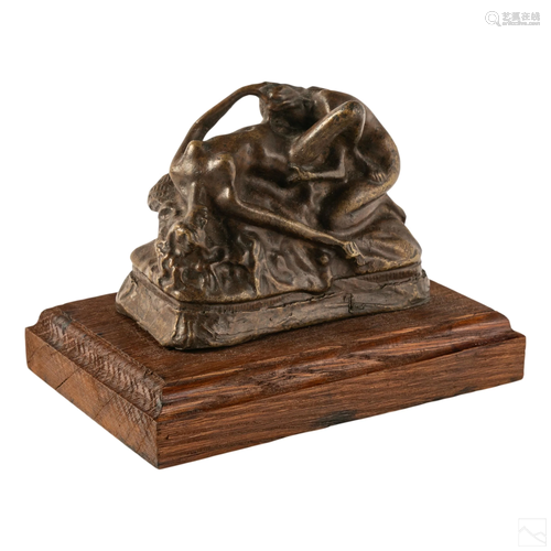 J Lambeax 1852-1908 Erotic Woman Bronze Sculpture