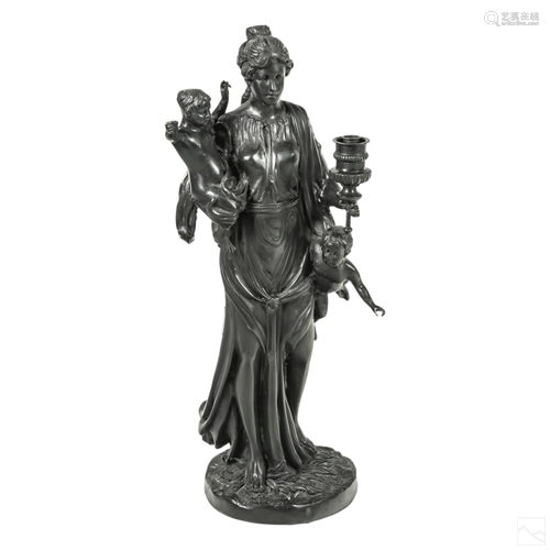 20th C. Neoclassical Bronze Allegorical Sculpture