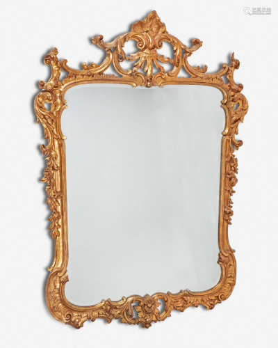 A La Barge Rococo-style carved giltwood wall mirror