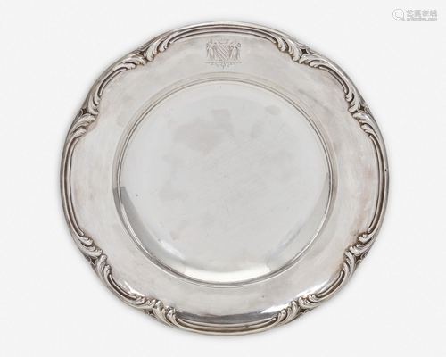 A Maison Odiot French sterling silver charger