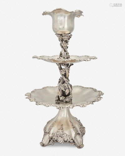 A Swedish silver centerpiece by Christian Hammer