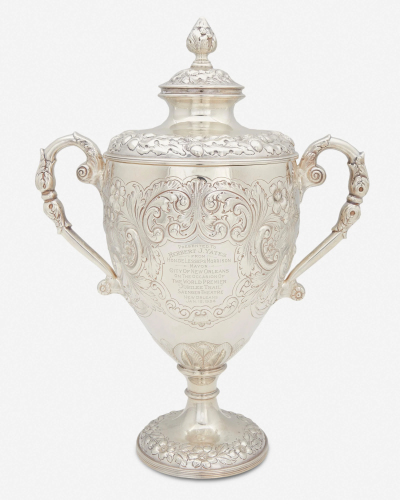 An American sterling silver trophy urn
