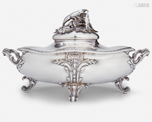 A Maison Odiot French sterling silver serving dish