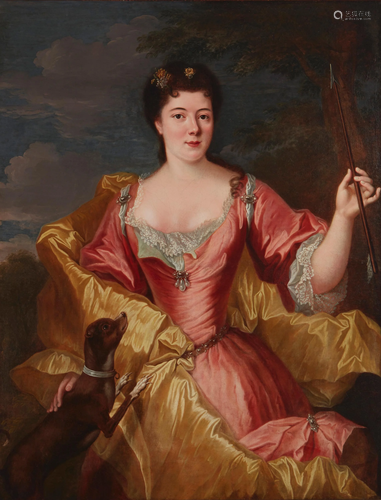 Portrait of a lady with Diana attributes