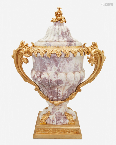 A Francois Linke gilt-bronze mounted marble urn