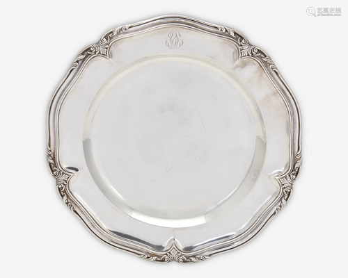 A Maison Cardeilhac French sterling silver charger