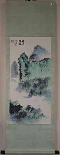 白雪石山水风景（lot001-028为同一藏家）纸本立轴