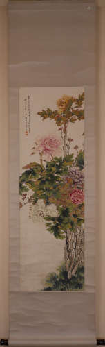汤世树花卉（lot029-047为同一藏家）纸本立轴