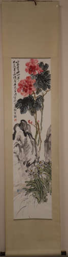 吴茀之花卉牡丹（lot048-068为同一藏家）纸本立轴