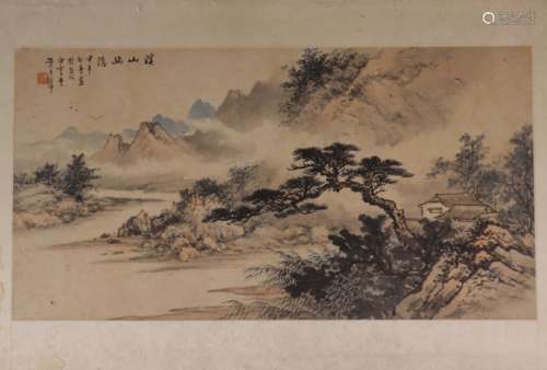 黄君璧山水（lot048-068为同一藏家）纸本镜片