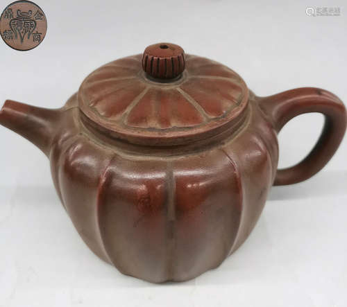 JINDING MARK ZISHA CARVED POT