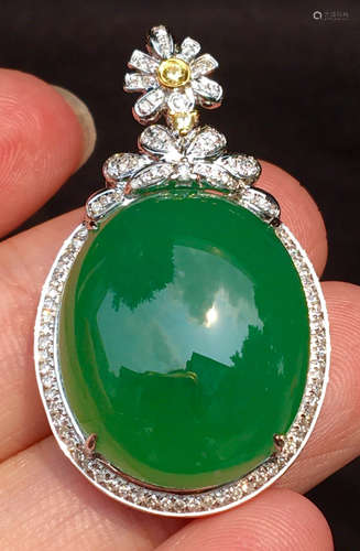 ICY GREEN JADEITE PENDANT