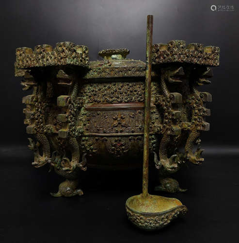 BRONZE CAST CONTAINER