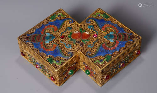 GILT SILVER CAST BOX