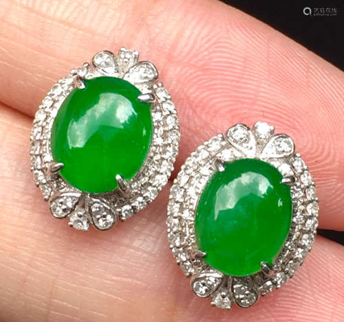 ICY GREEN JADEITE EARRINGS