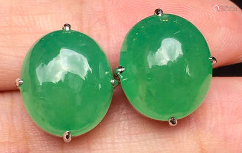 ICY GREEN JADEITE EARRINGS