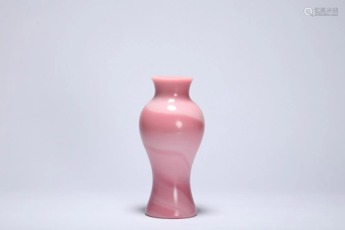 A Peking Pink Glass Vase with Tongzhi Mark