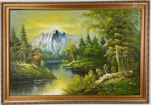 An Oil on Canvas of Magical Forrest
