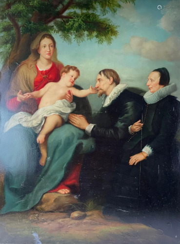 An Oil on Canvas of Holy Child