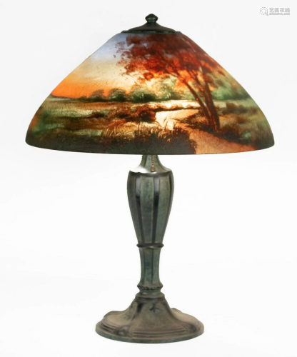 Jefferson Reverse Painted Sunset Lamp