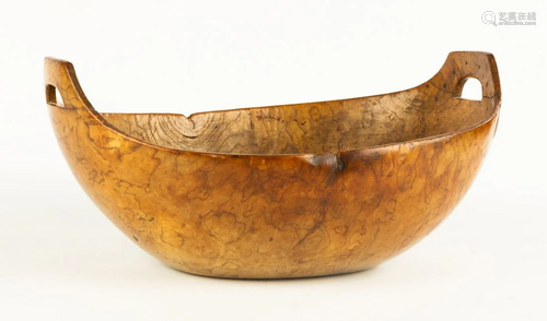 Handled Burl Bowl