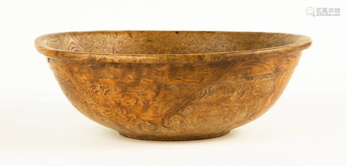 Early American Turned Burl Bowl