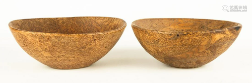 Two American Burl Bowls