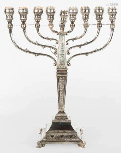 Sterling Silver Menorah