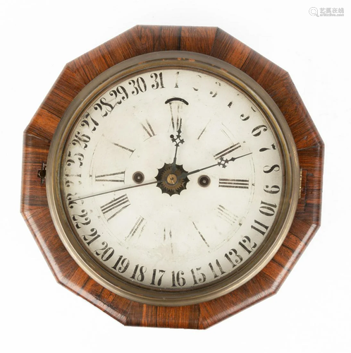 EN Welch Calendar Lever Dial Clock