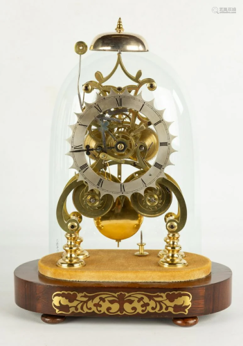 English 2-Tier Skeleton Clock