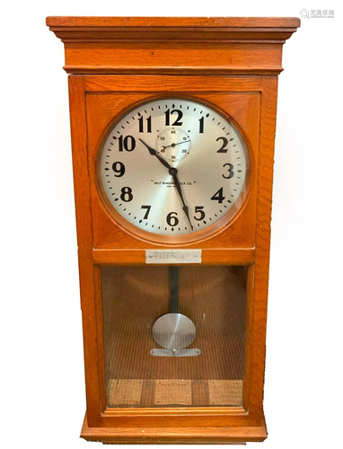 Self Winding Clock Company, NY Wall Clock