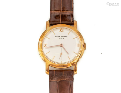 18K Gold Patek Philippe, Geneve Calatrava Wristwatch