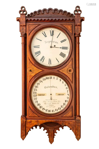 Seth Thomas Double Dial Calendar Clock