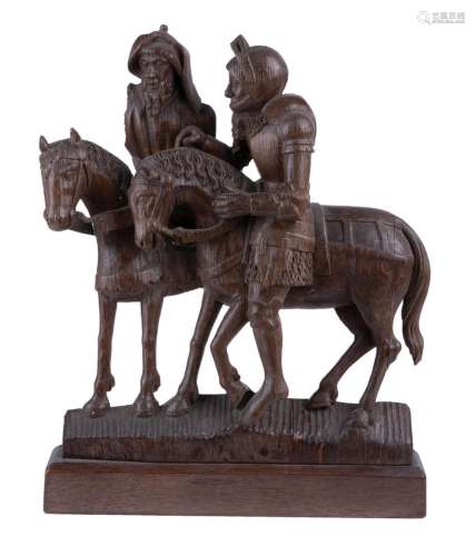 Saint Longinus et homme fidèle à cheval. Brabant, vers 1500-...