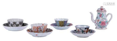 Lot varié en porcelaine de Chine du 18ème siècle, époque Qia...