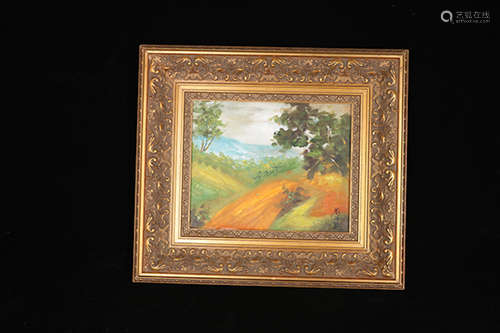 Chinese School Oil On Canvas, Framed