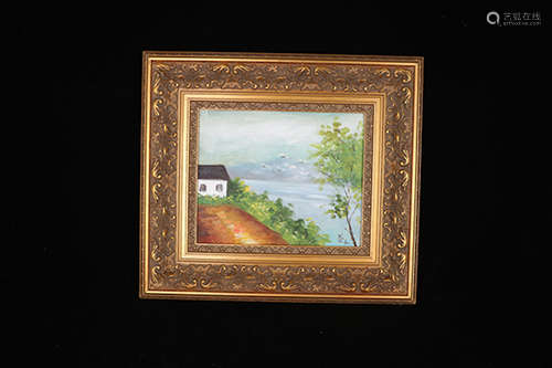 Chinese School Oil On Canvas, Framed