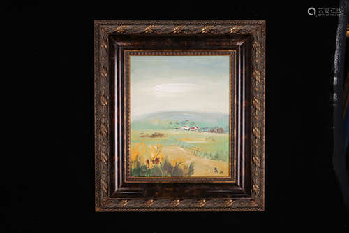 Chinese School Oil On Canvas, Framed