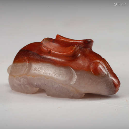 Chinese Agate Carved Rat