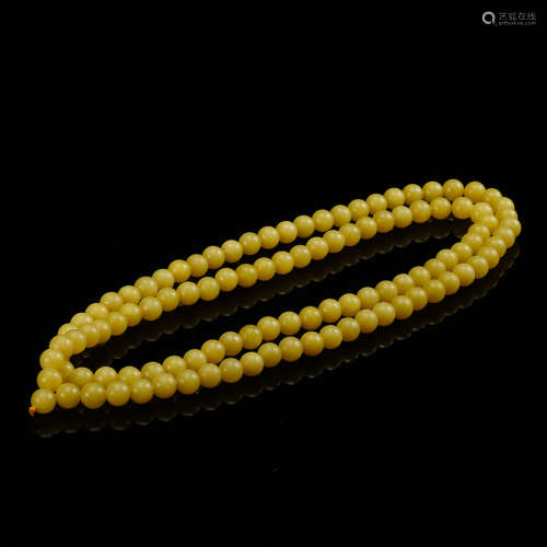 Chinese Yellow Jade 108 Prayer Beads