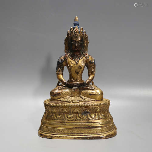 Chinese Gilt Bronze Seated Tara