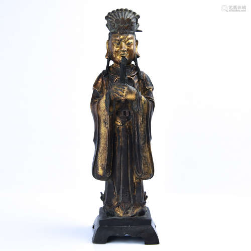 Chinese Bronze Standing Daoist Immortal