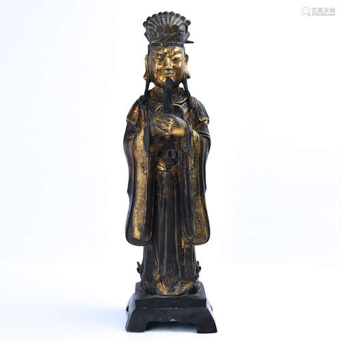 Chinese Bronze Standing Daoist Immortal