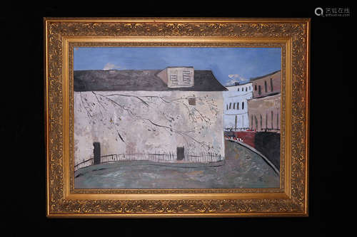 Chinese School Oil On Canvas, Framed