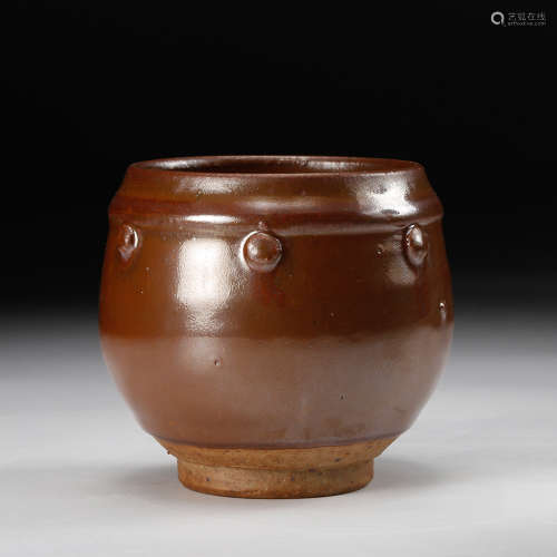 Chinese Soy Glazed Porcelain Jar