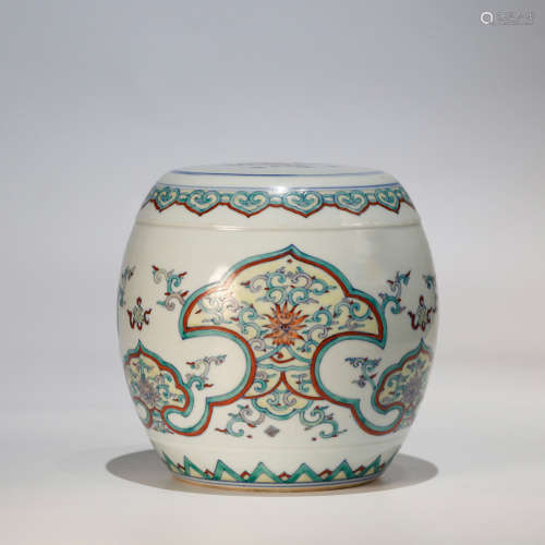 Chinese Famille Rose Porcelain Miniature Stool